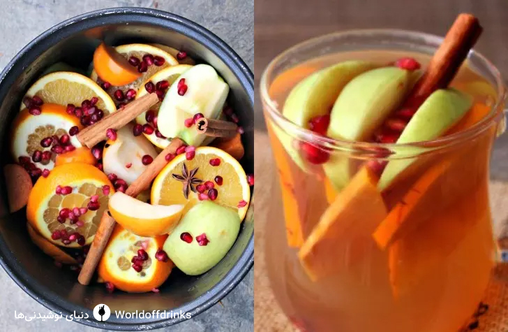نوشیدنی های گرم پاییزی - نوشیدنی های داغ پاییزی - آب سیب داغ پاییزی