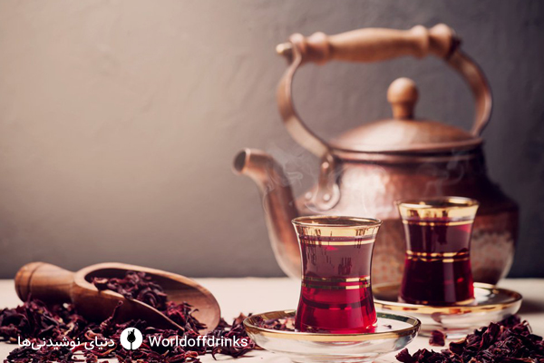 تهیه یک نوشیدنی گرم خاورمیانه ای با کارکده (Karkadeh)