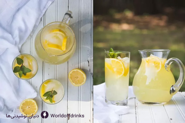 طرز تهیه انواع لیموناد - لیموناد کلاسیک - دنیای نوشیدنی ها