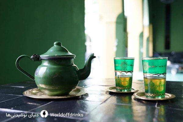 دنیای نوشیدنی ها - نوشیدنی های معروف عربی - نوشیدنی چای سبز نعناعی