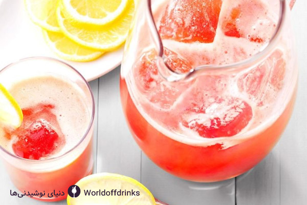 دنیای نوشیدنی ها - نوشیدنی لیموناد تمشک - نوشیدنی های خنک برای مهمانی 