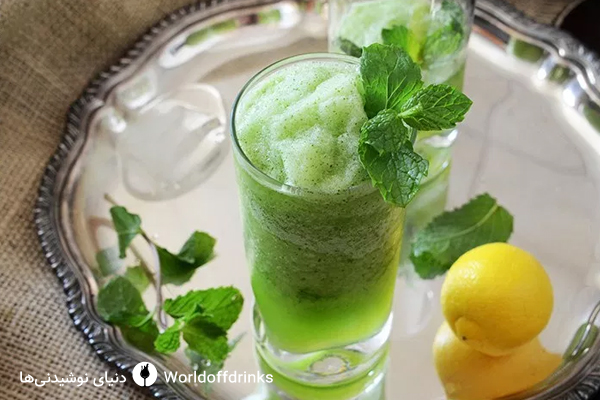 دنیای نوشیدنی ها - نوشیدنی های عربی خنک - نوشیدنی لیمو و نعناع یا لیموناد