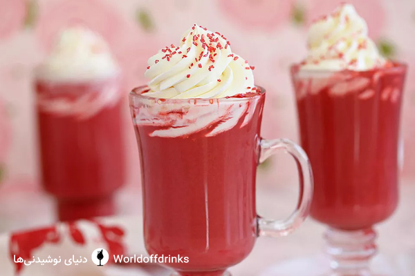 دنیای نوشیدنی ها - طرز تهیه شکلات داغ کافی شاپی قرمز مخملی